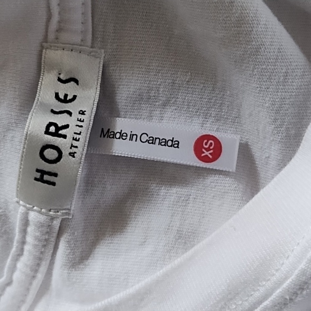 HORSES ATELIER White Cotton Crop Tee XS - Picture 4 of 6